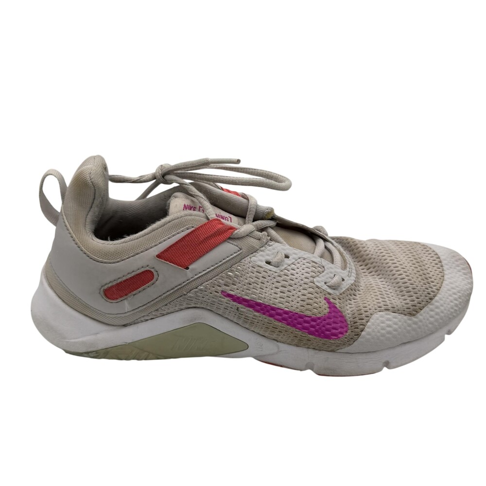 Nike Training Shoes Womens Size 9 White Pink Mesh Training Sneakers CD0212-005
